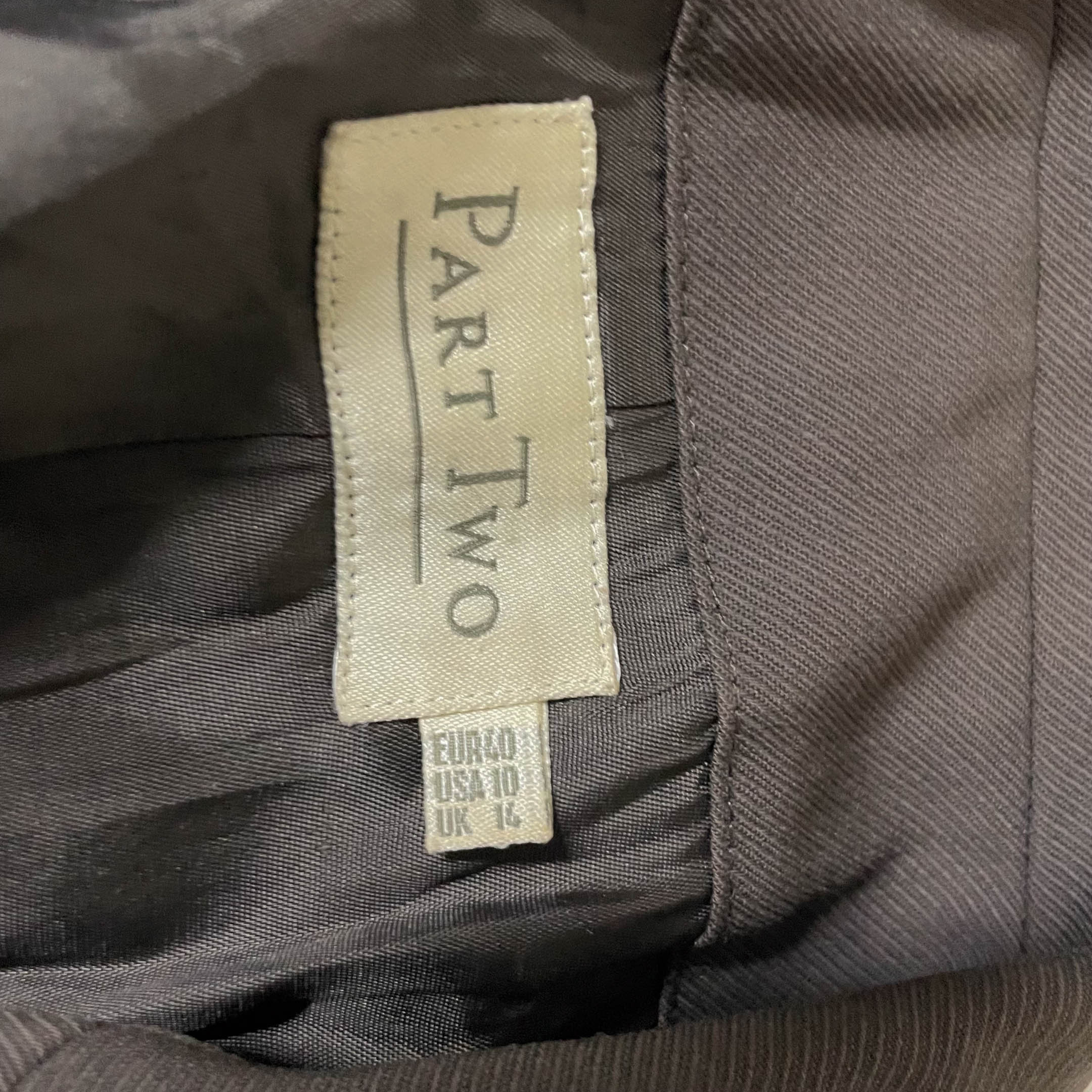 Vintage Part Two women's khaki green single breasted blazer UK 14|L29W20|SKU3806
