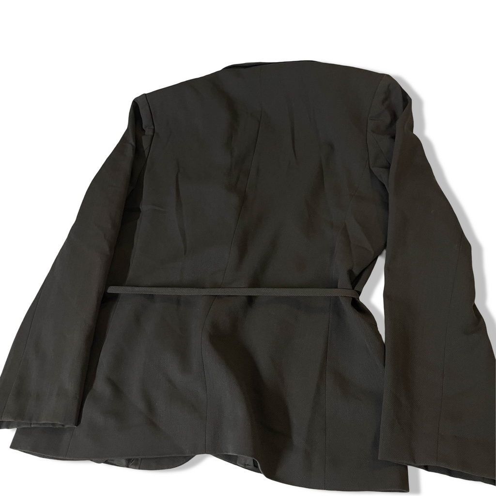 Vintage Part Two women's khaki green single breasted blazer UK 14|L29W20|SKU3806