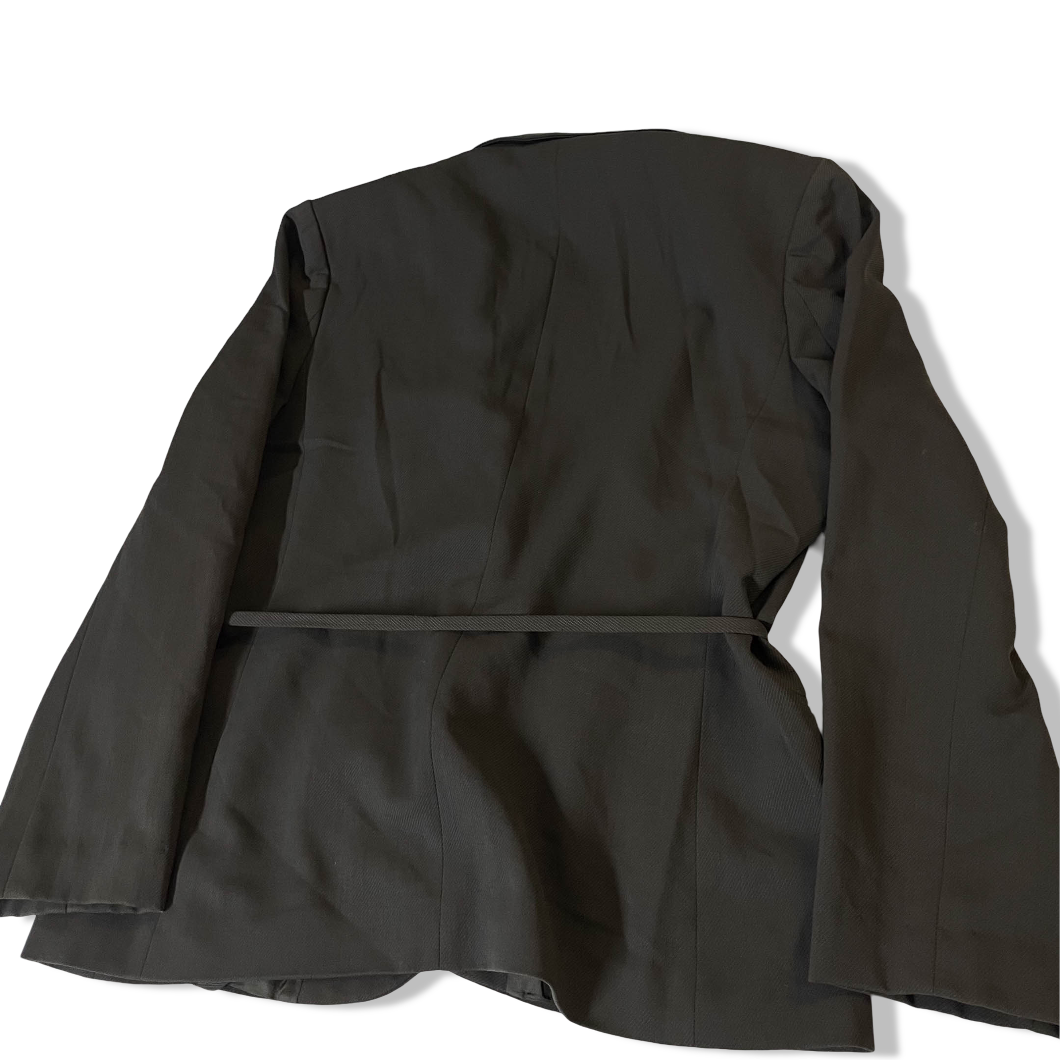 Vintage Part Two women's khaki green single breasted blazer UK 14|L29W20|SKU3806