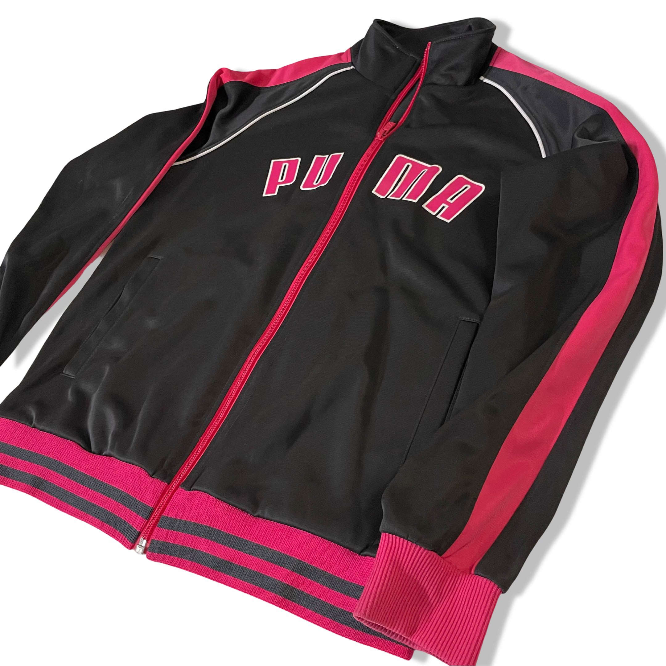 Vintage Puma made in Japan black athletic full zip track jacket in M|L25W19|3812