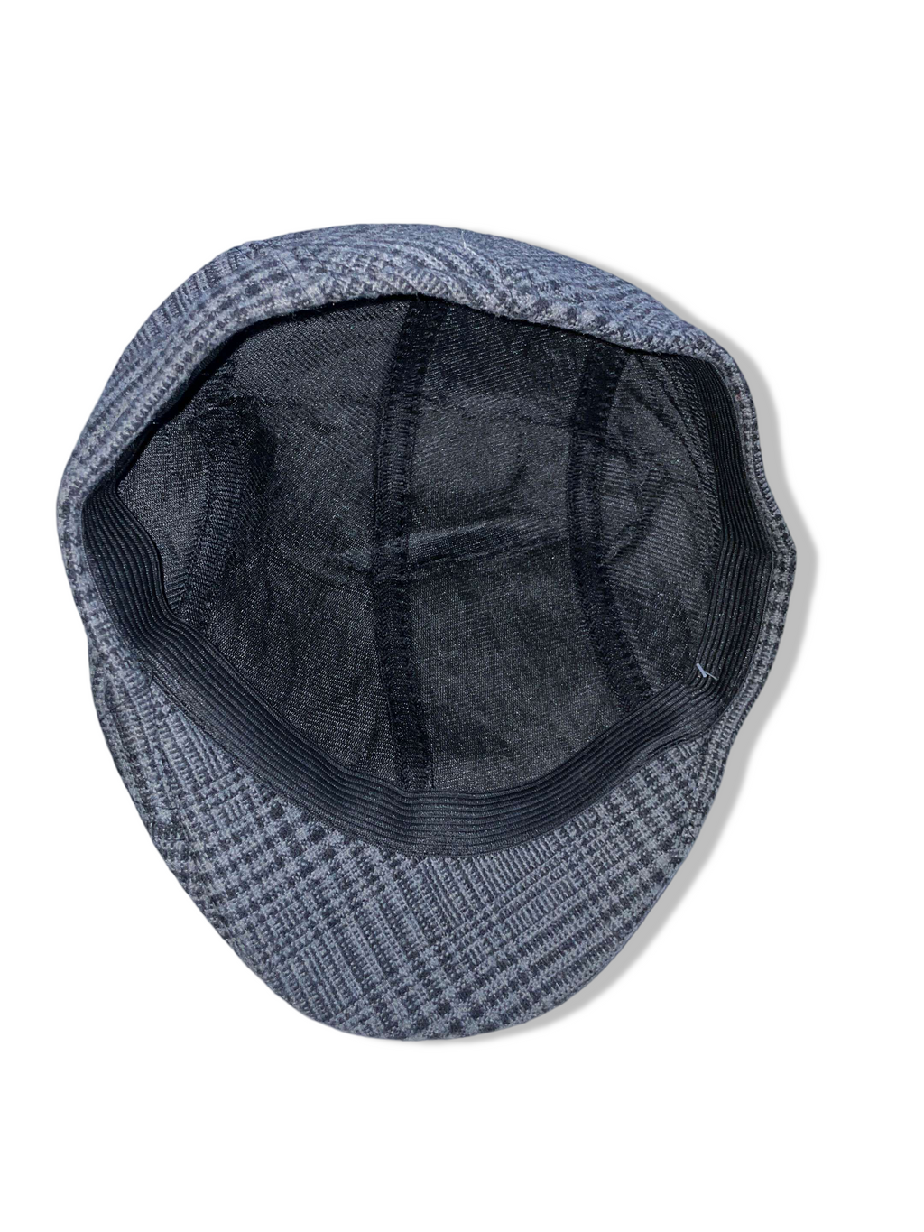 Vintage men's grey plaid flat cap| SKU 4938
