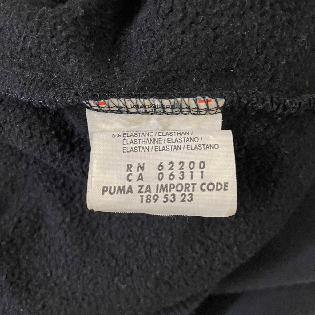 Vintage Puma sports life style big logo print black hoodie in S|L22W19|SKU 3813