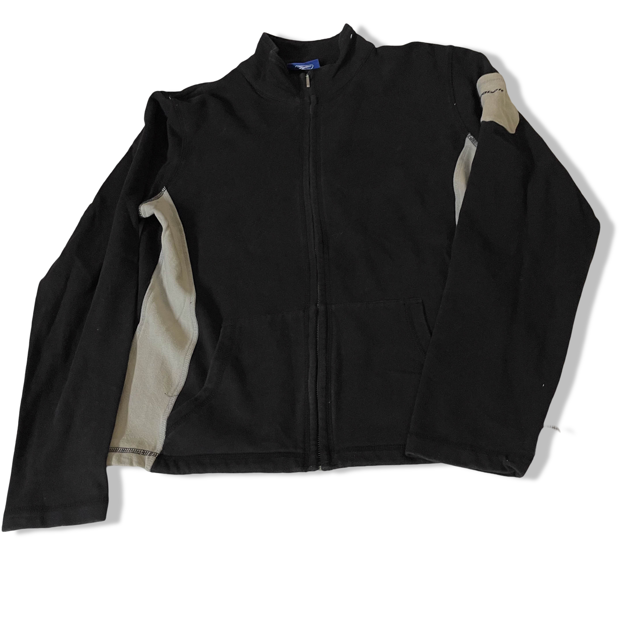 Vintage Black Reebok Fleece full zip high neck jacket in M|L25 W19|SKU 3815