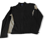 Vintage Black Reebok Fleece full zip high neck jacket in M|L25 W19|SKU 3815