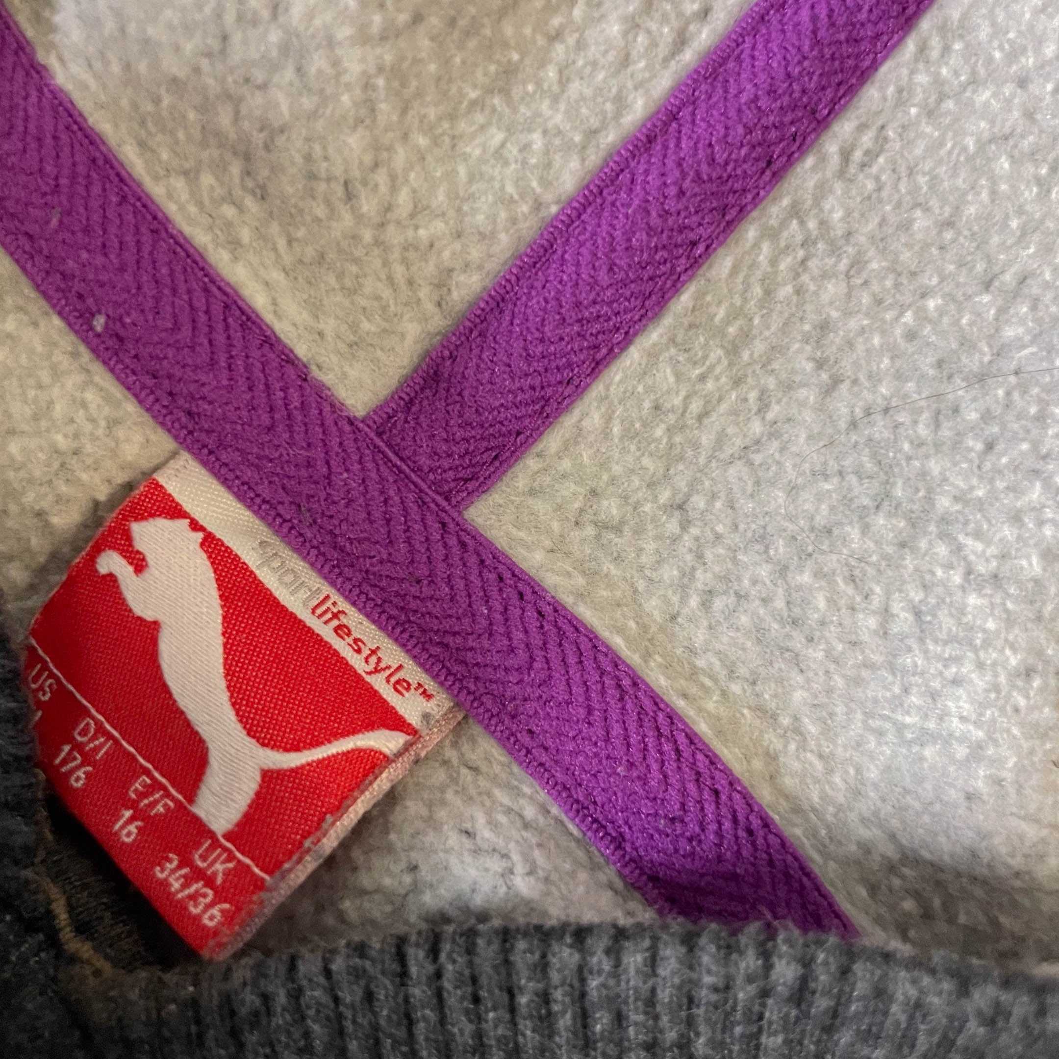 Vintage 90's Puma sport life style black big logo hoodie UK 34/36 |SKU 3817