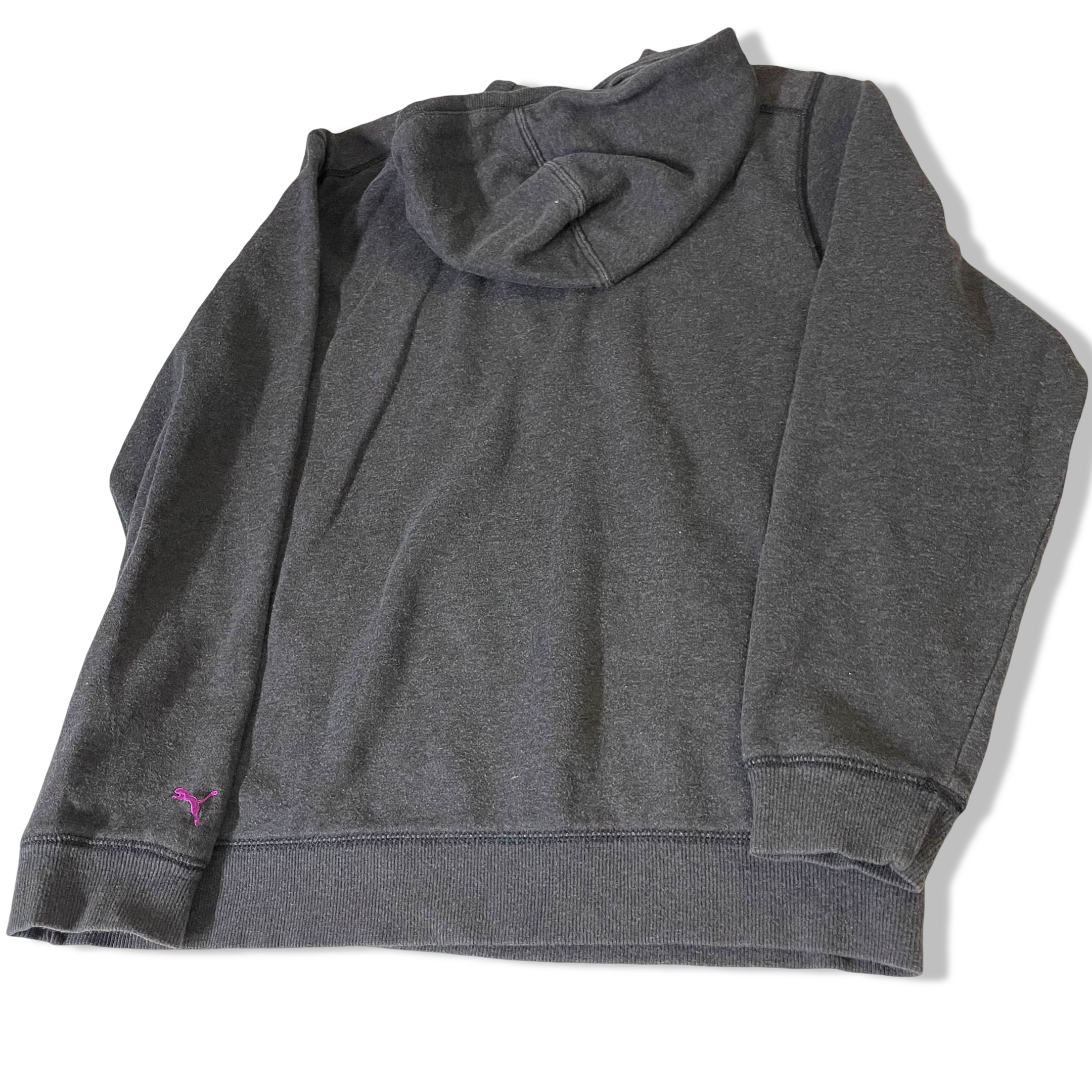 Vintage 90's Puma sport life style black big logo hoodie UK 34/36 |SKU 3817