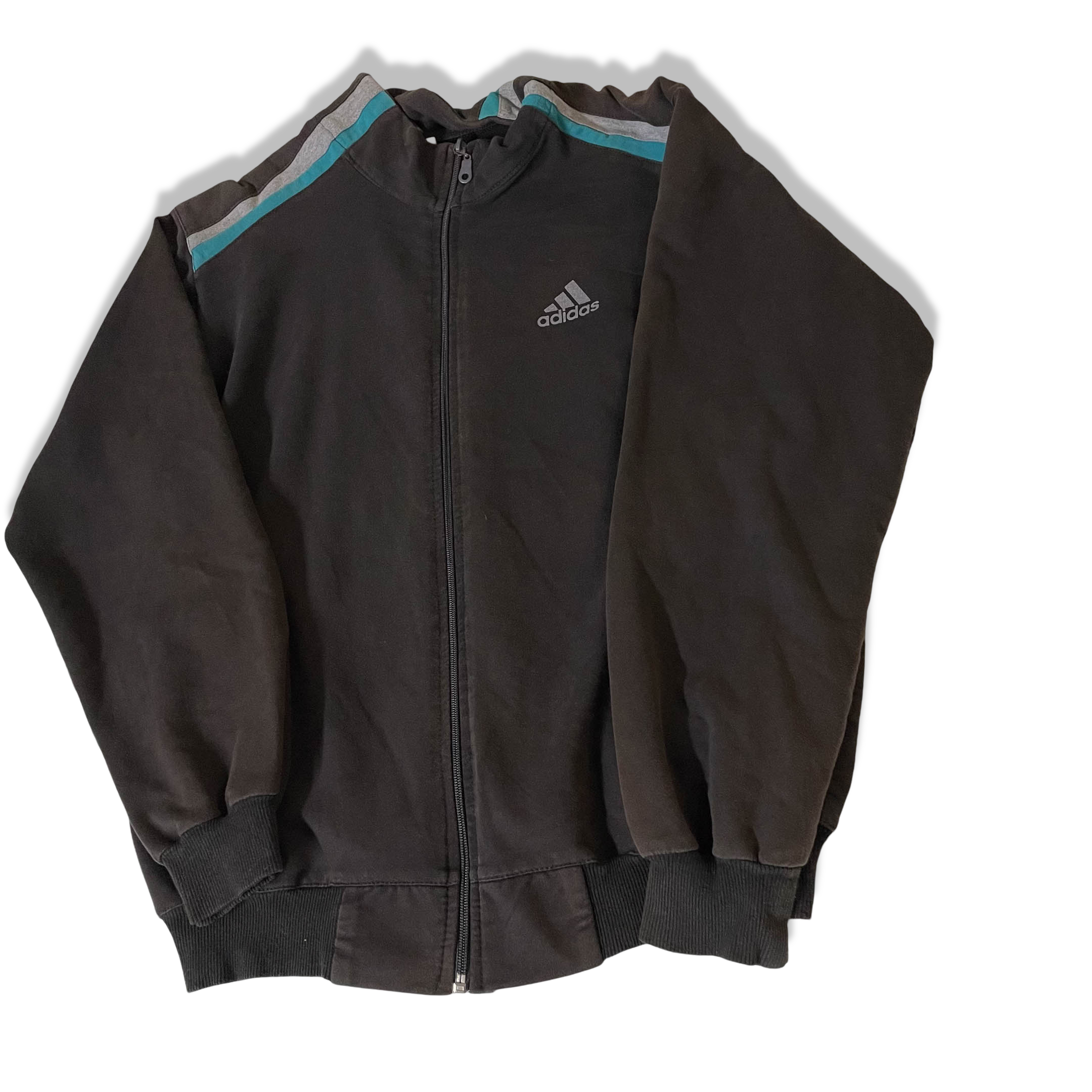 Vintage Adidas 90's women's brown full zip jacket in M|L26 W22| SKU 3818
