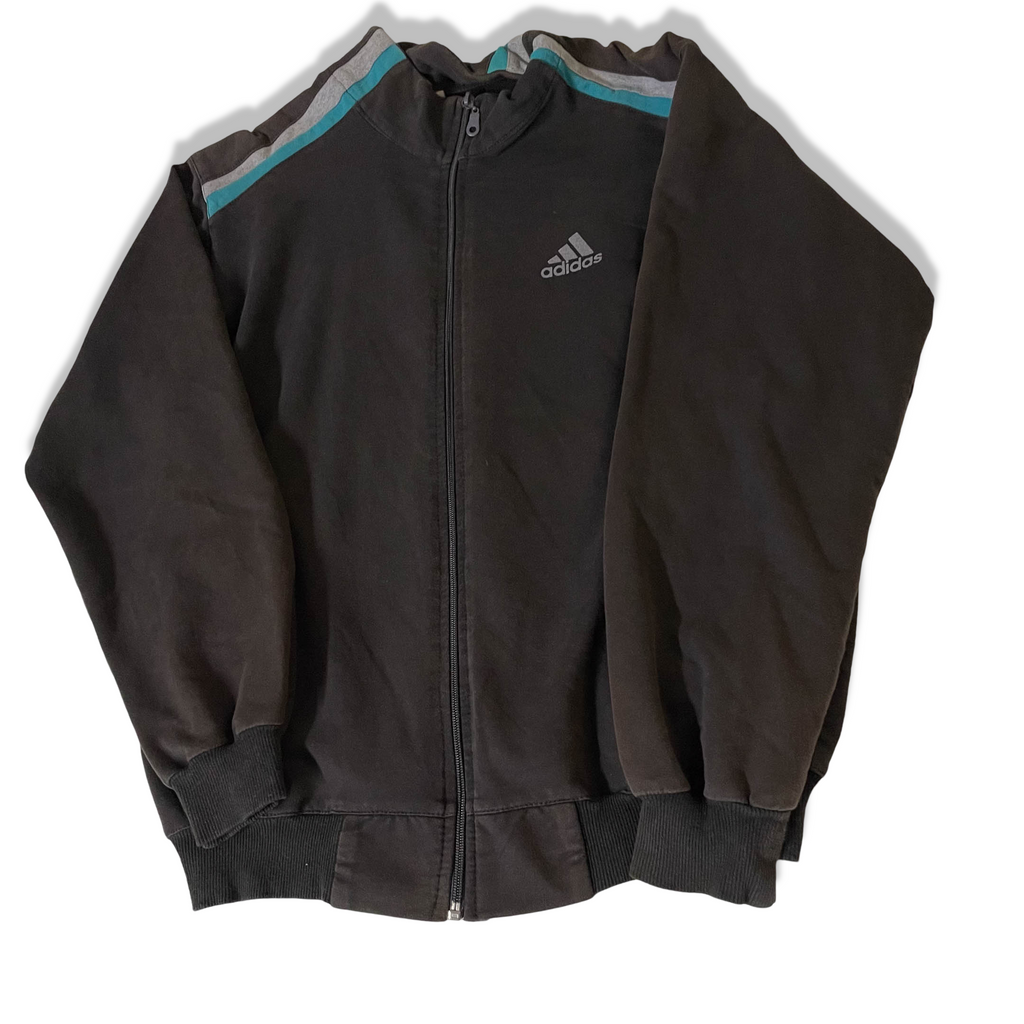 Vintage Adidas 90's women's brown full zip jacket in M|L26 W22| SKU 3818