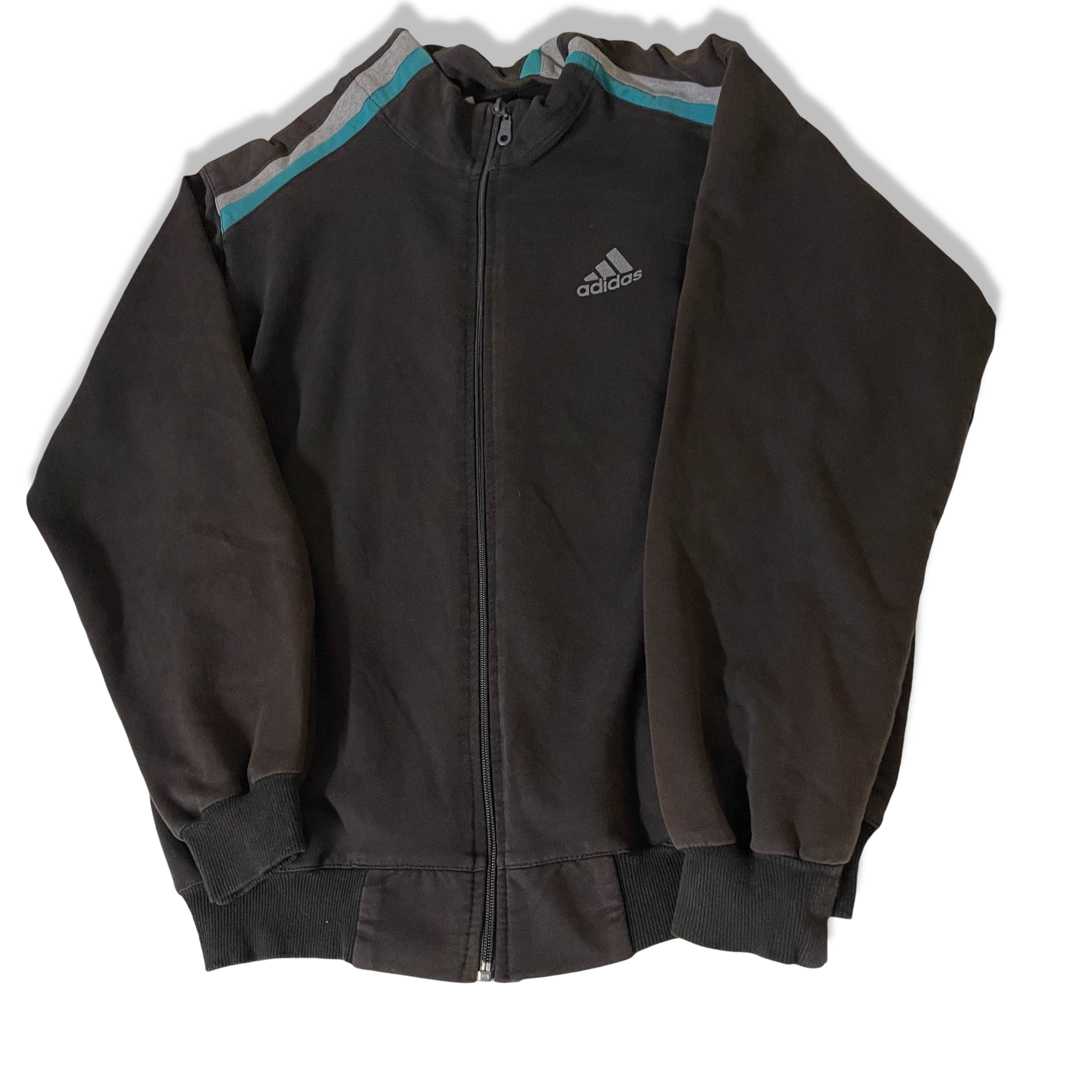 Vintage Adidas 90's women's brown full zip jacket in M|L26 W22| SKU 3818
