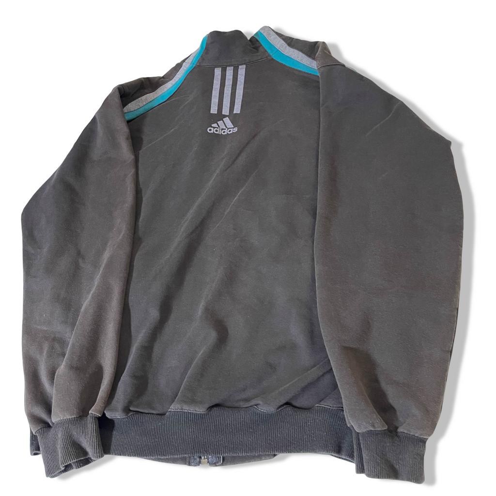 Vintage Adidas 90's women's brown full zip jacket in M|L26 W22| SKU 3818