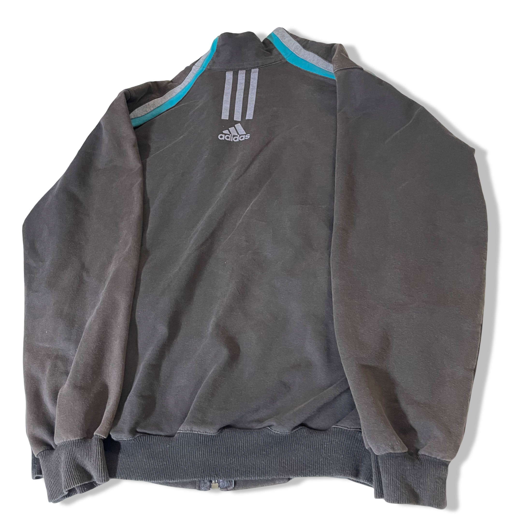 Vintage Adidas 90's women's brown full zip jacket in M|L26 W22| SKU 3818