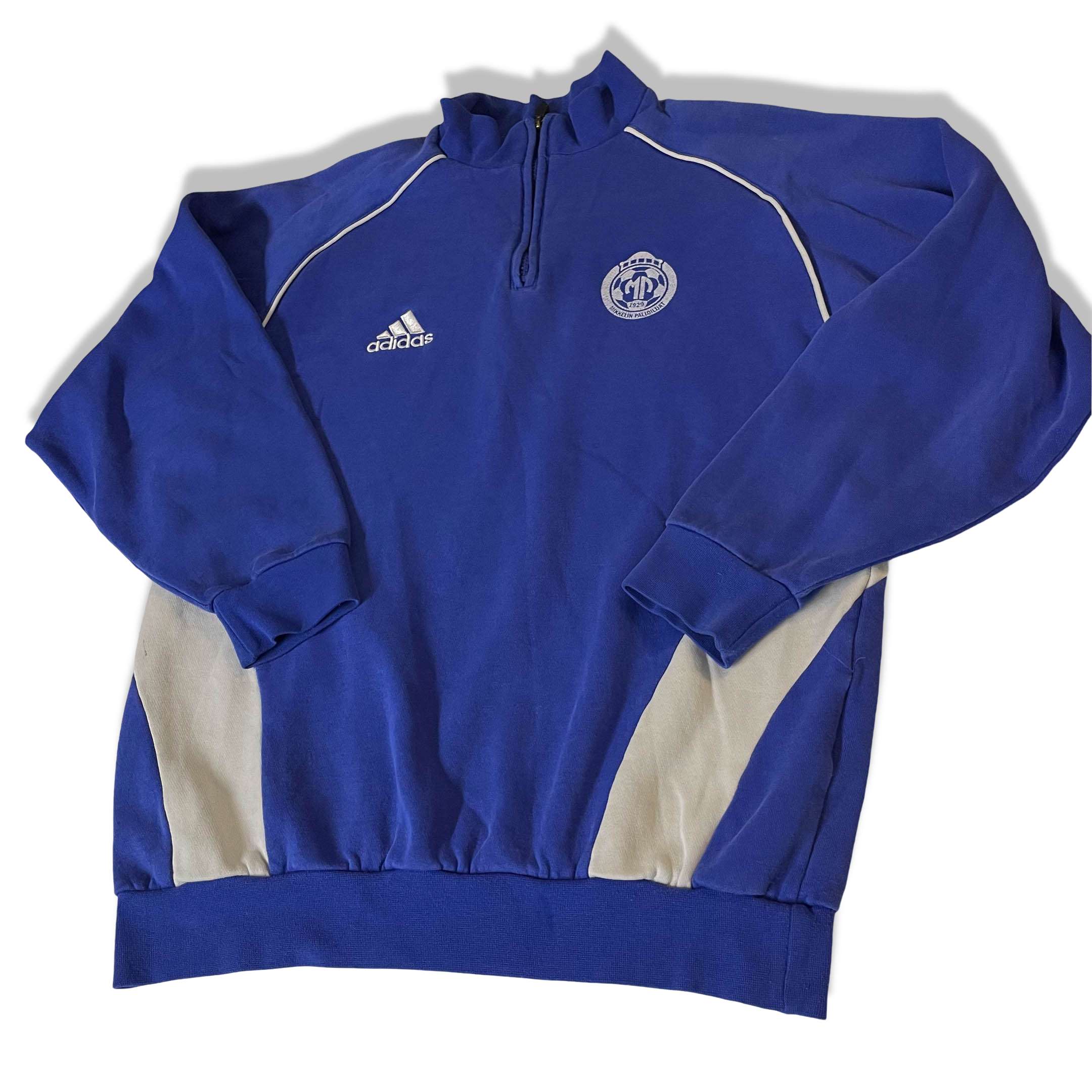 Vintage Adidas women's blue medium full zip track jacket|L26W21| SKU 3819