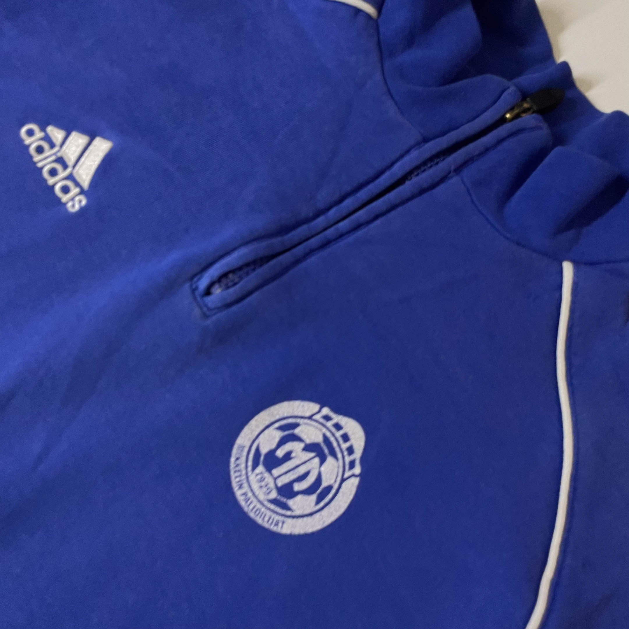 Vintage Adidas women's blue medium full zip track jacket|L26W21| SKU 3819
