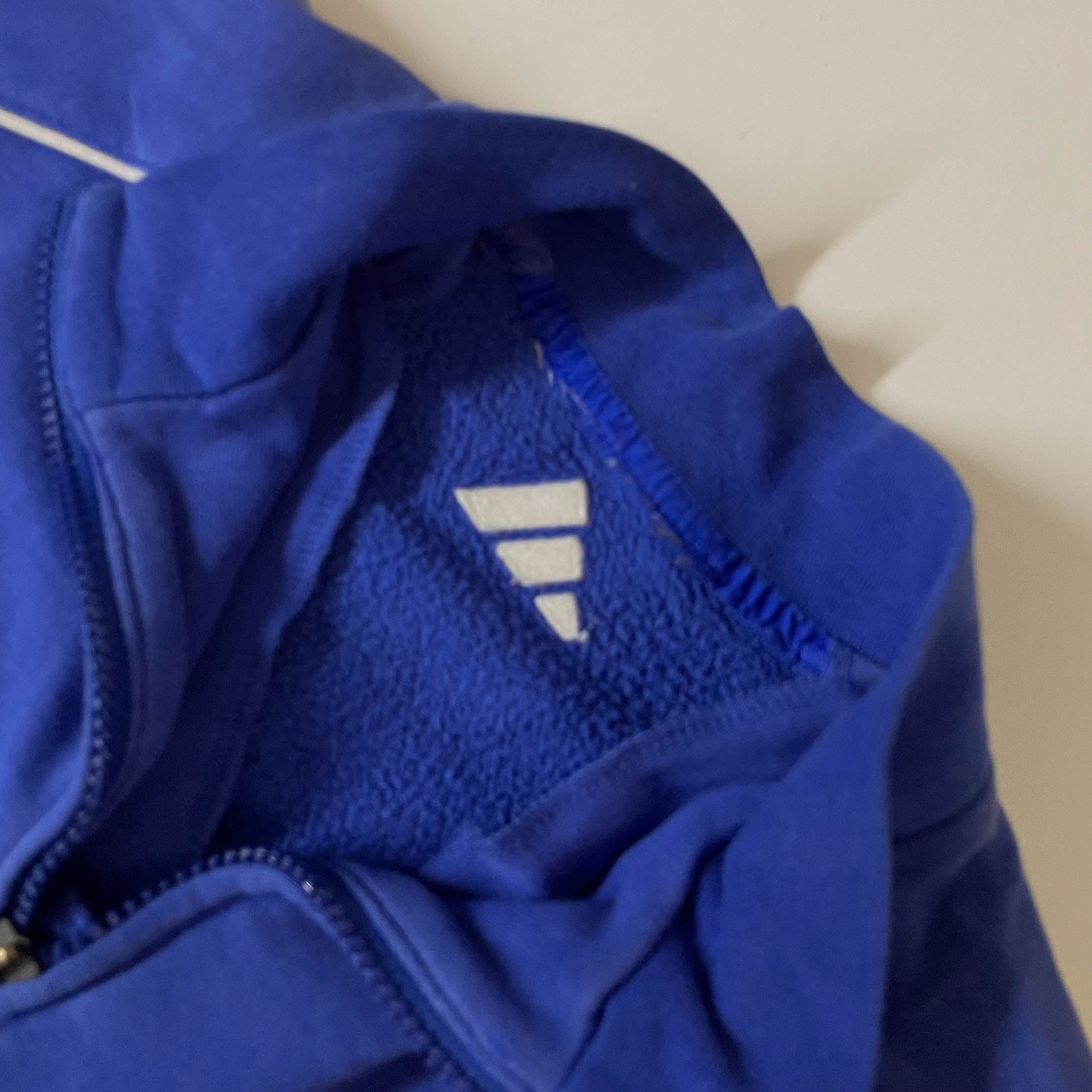 Vintage Adidas women's blue medium full zip track jacket|L26W21| SKU 3819