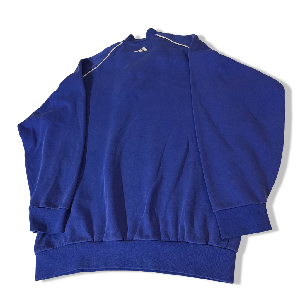 Vintage Adidas women's blue medium full zip track jacket|L26W21| SKU 3819