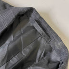 Vintage Men's Checkered grey 3 piece slim fit suit in L |SKU 3827