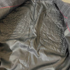 Vintage Men's Checkered grey 3 piece slim fit suit in L |SKU 3827