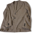 Vintage Zara brown Plaid men's tailored suit made in Turkey in L| SKU 3830