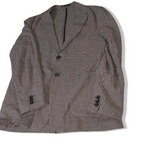 Vintage Zara brown Plaid men's tailored suit made in Turkey in L| SKU 3830
