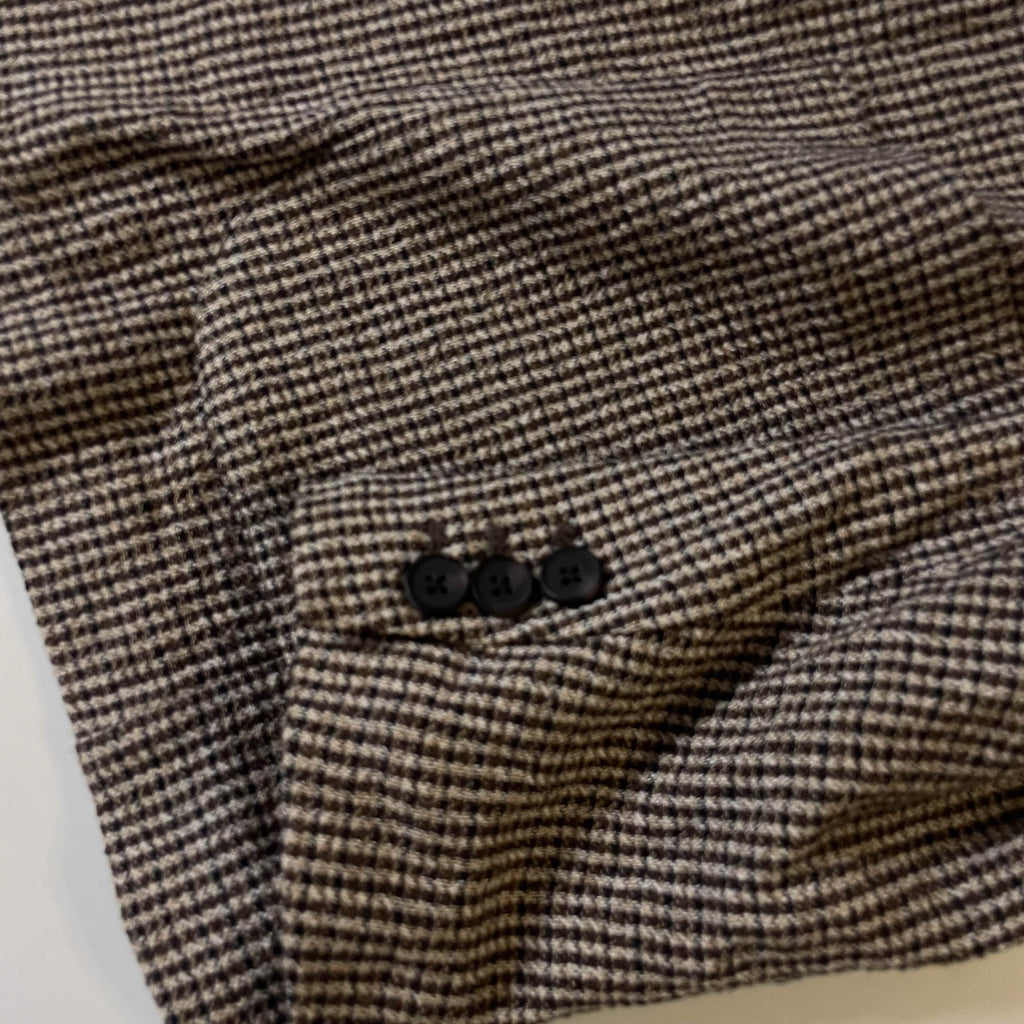 Vintage Zara brown Plaid men's tailored suit made in Turkey in L| SKU 3830