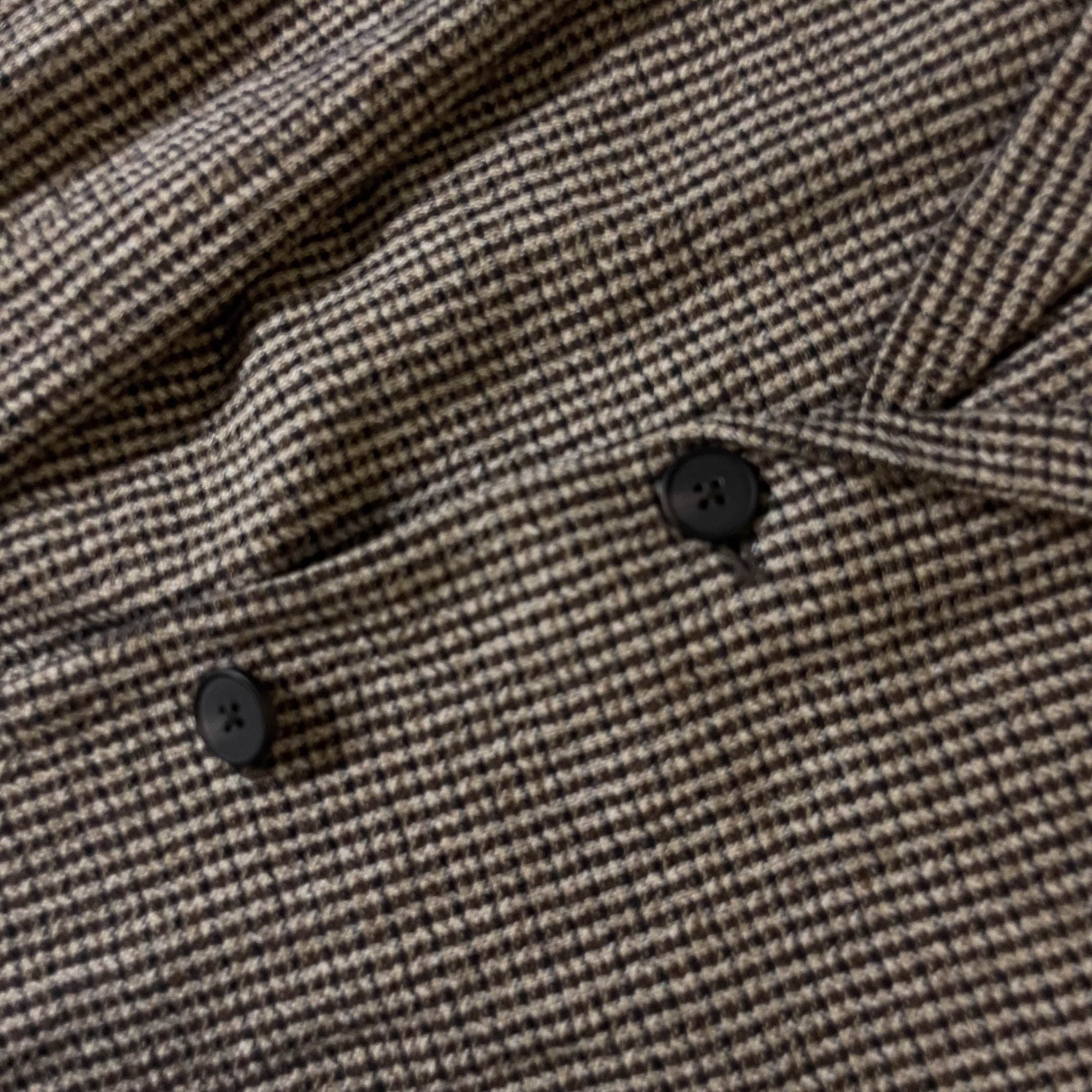 Vintage Zara brown Plaid men's tailored suit made in Turkey in L| SKU 3830