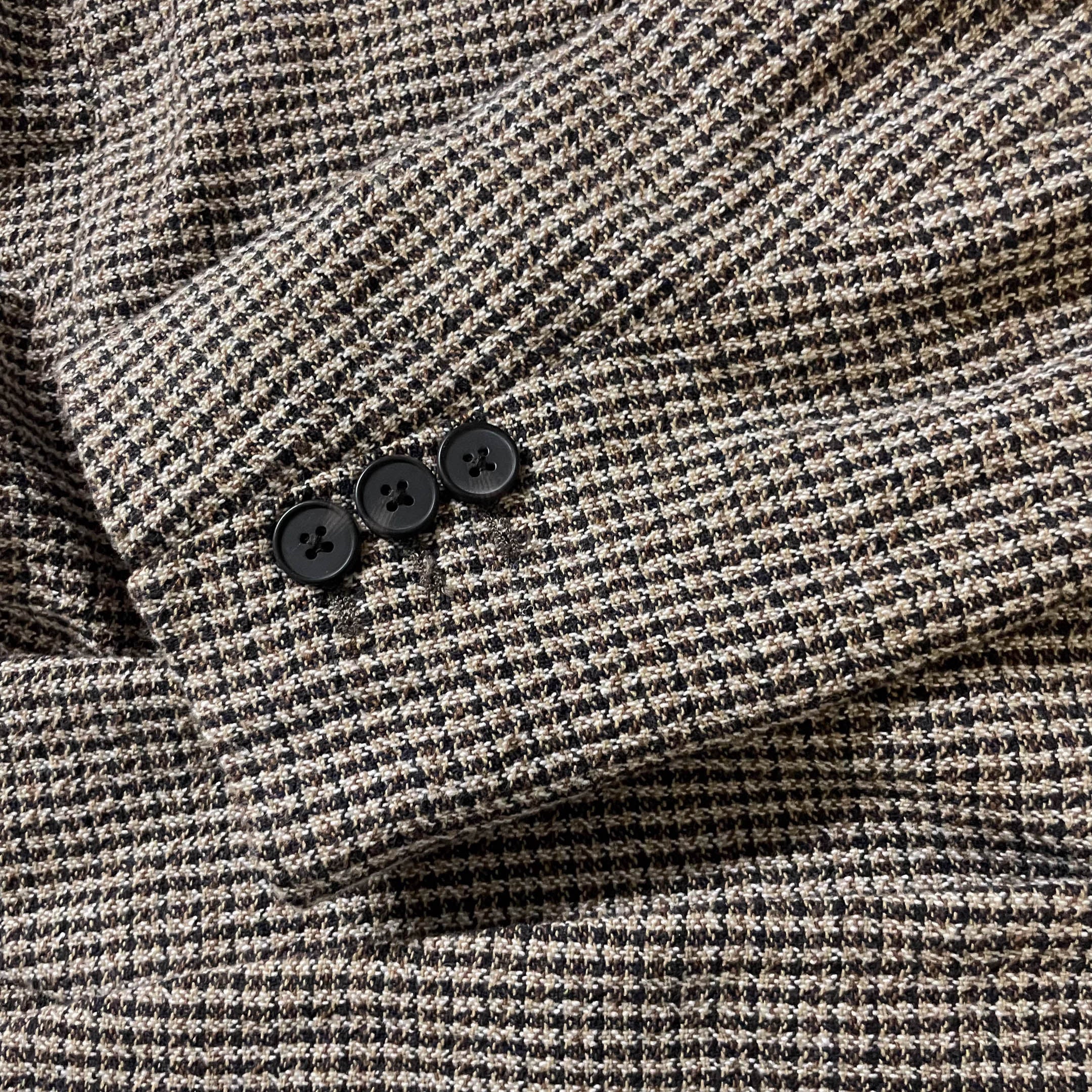 Vintage Zara brown Plaid men's tailored suit made in Turkey in L| SKU 3830