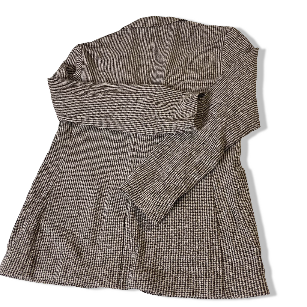 Vintage Zara brown Plaid men's tailored suit made in Turkey in L| SKU 3830