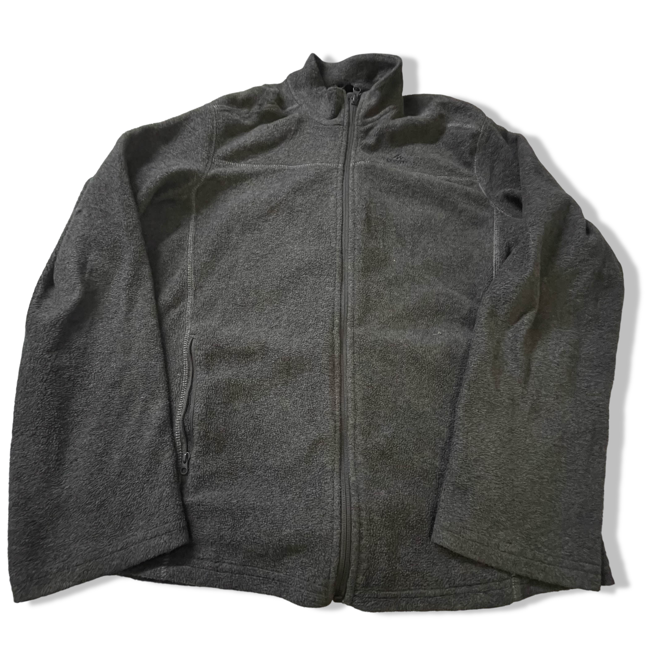 Vintage Decathlon Men's fleece grey full zip high neck jacket in M|L30W21|3833