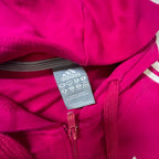 Vintage Adidas Essential 3 stripe red full zip hoodie jacket in M|L22W15|SKU3835