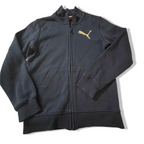 Vintage Puma sport life style womens navy blue full zip jacket in L|l25w18| 3837