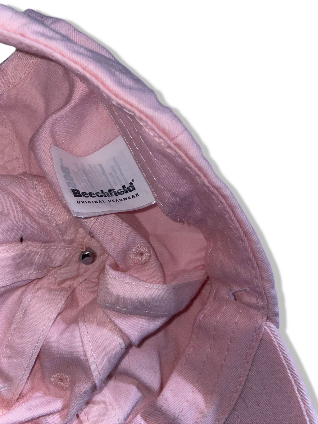 Vintage pink Beechfield original hardwear baseball cotton cap| SKU 4942 