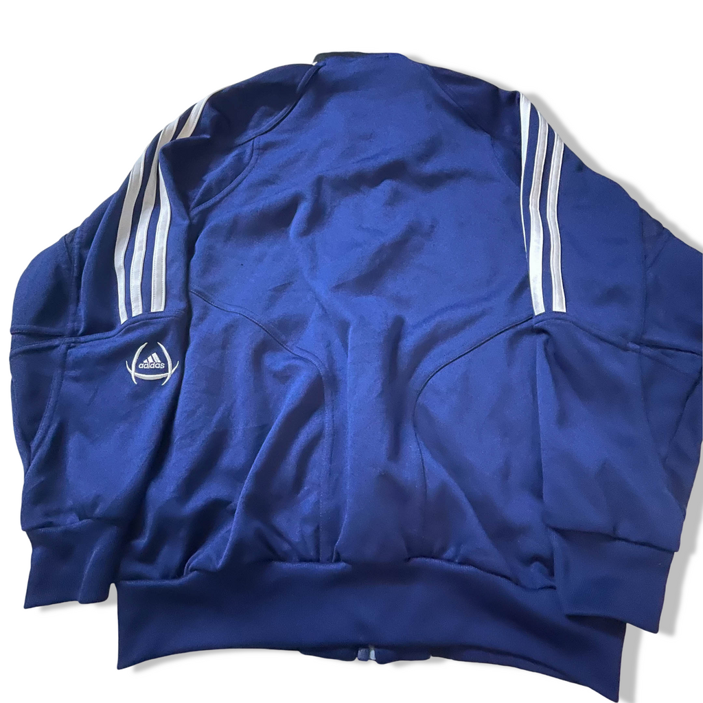 Vintage Adidas Triumph FC full zip women's blue track top in M|L26 BW20|SKU 3839
