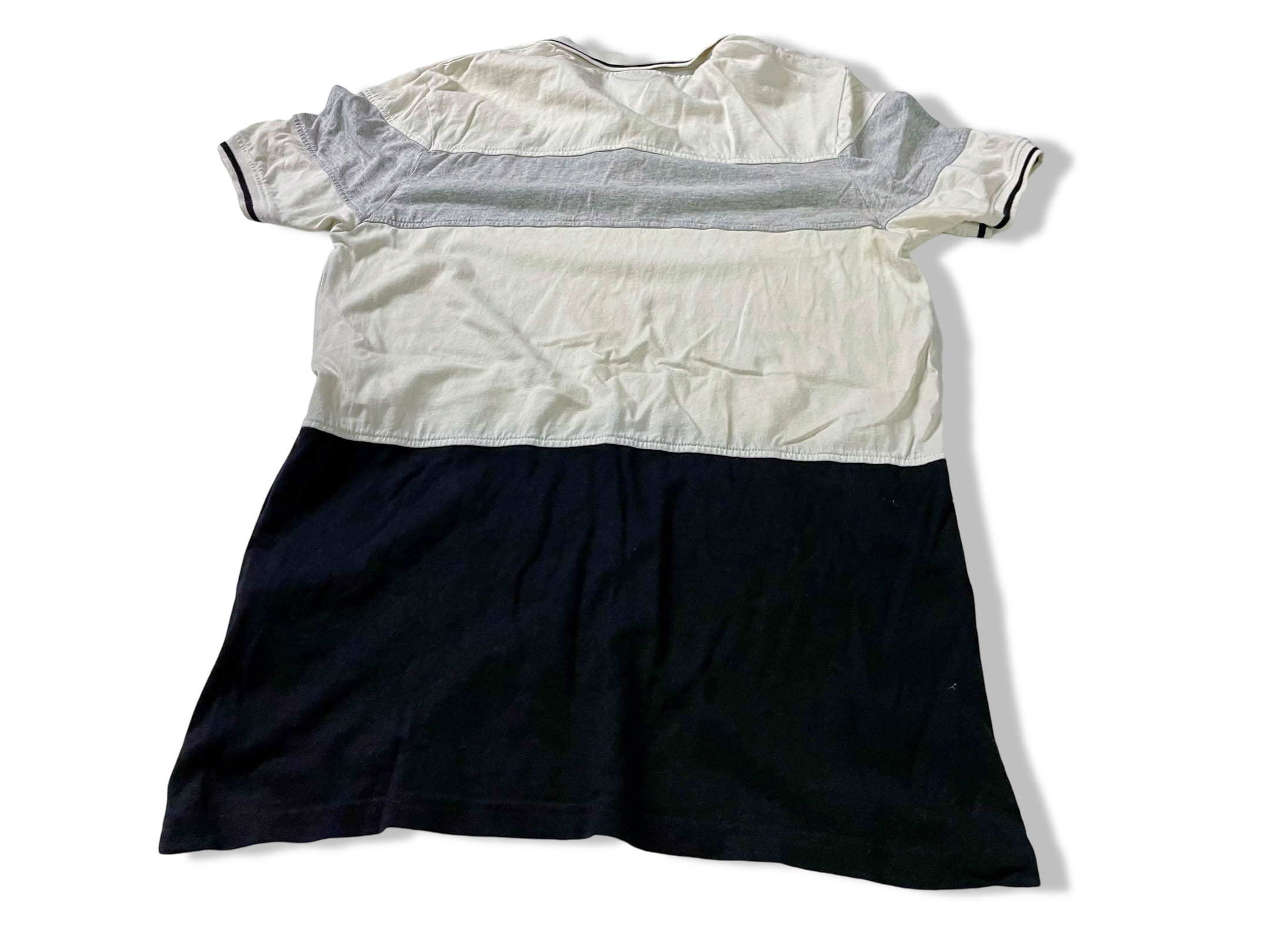 Vintage Men's Mckenzie multi color stripe short sleeve polo's in S|L28 W18|SKU 4118