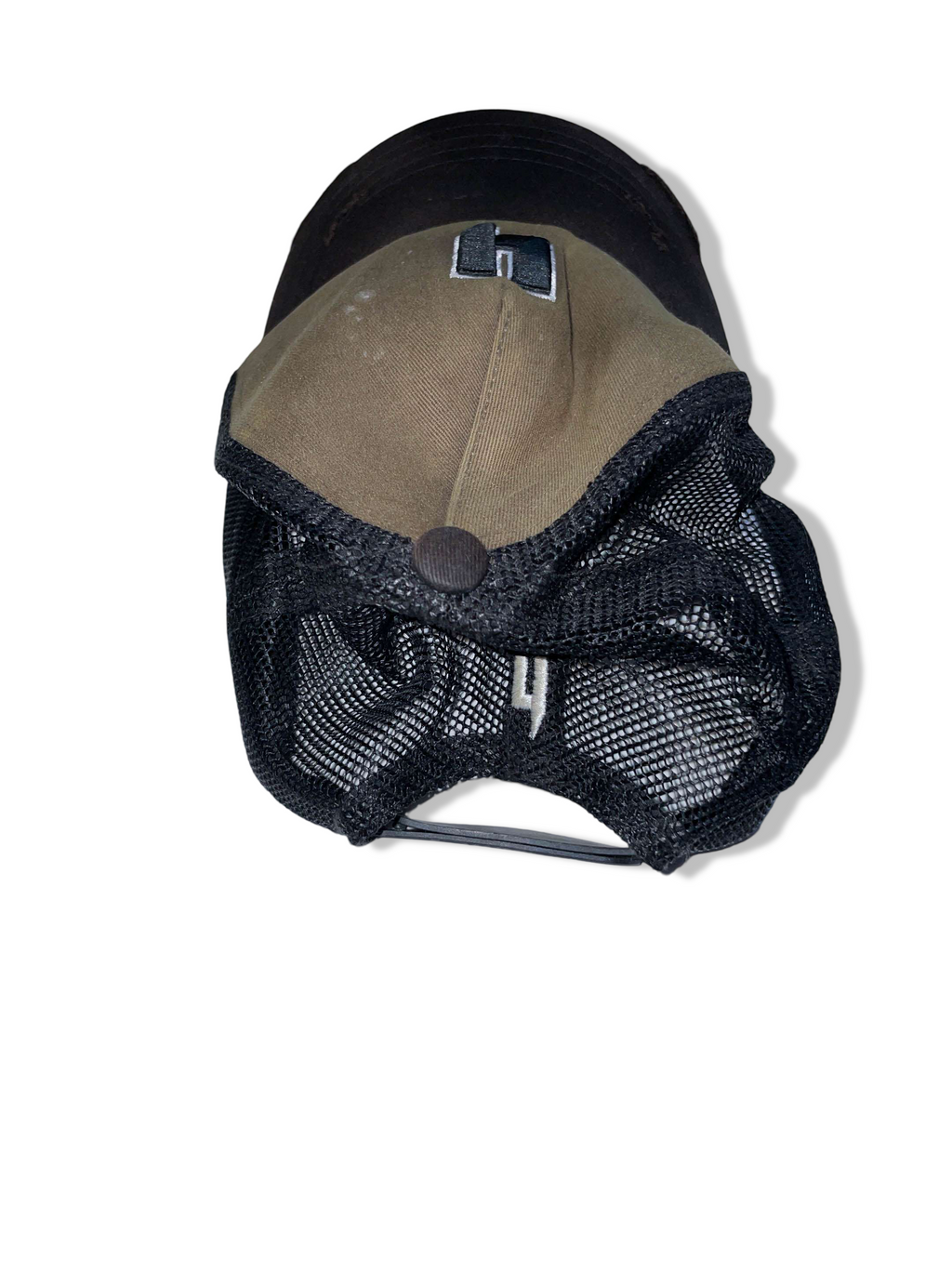 Vintage black & brown four crest men's trucker cap| SKU 4944