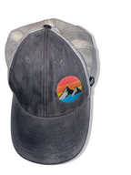 Vintage men's Wueshop grey colourblock trucker cap| SKU 4945