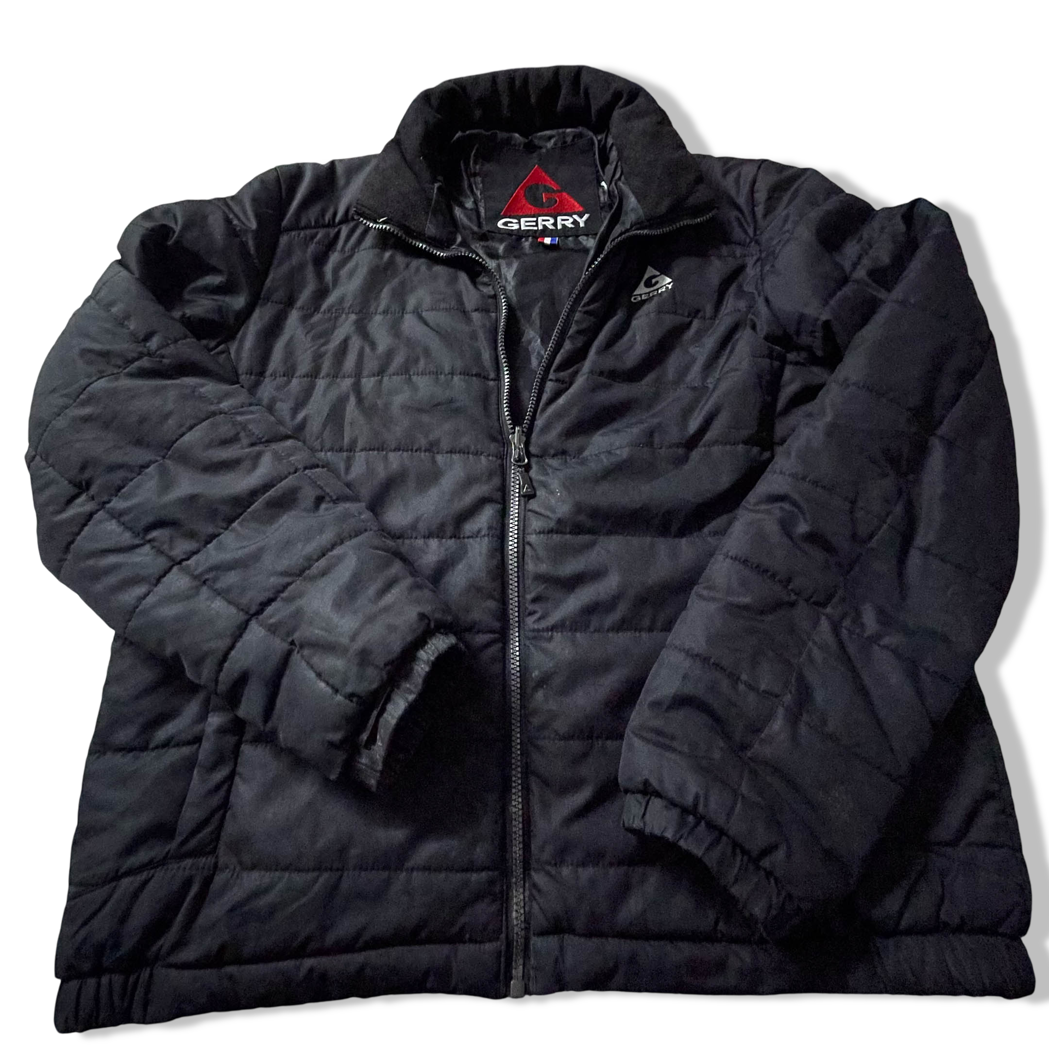 Vintage Gerry men's black polyester padded jacket in M|L30 W22|Made in China