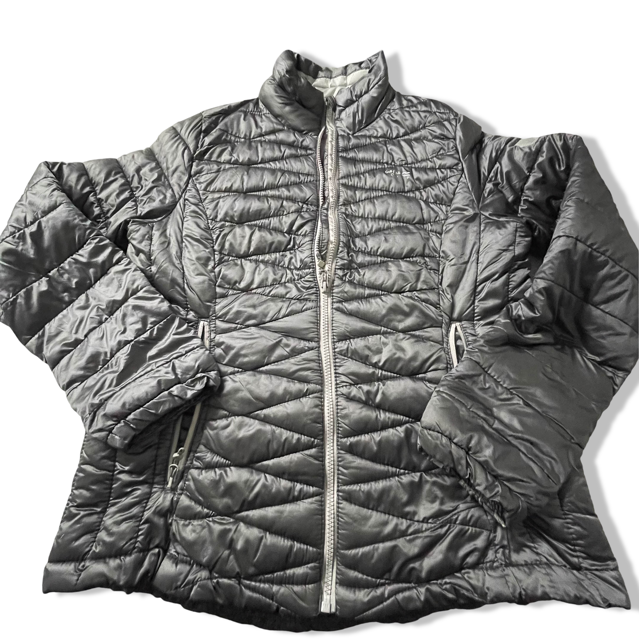 Vintage Women's Regatta great outdoor grey puffer padded jacket UK 12|L29 W20