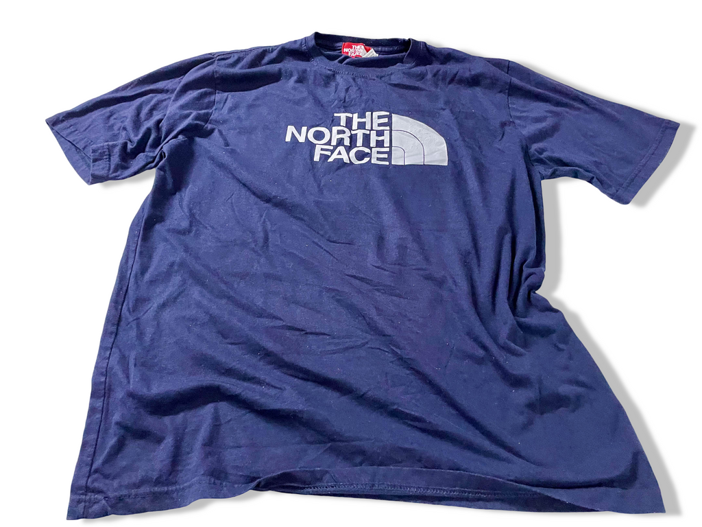 Vintage men's The north face graphics Navy tees in XL|L28 W23| SKU 4122