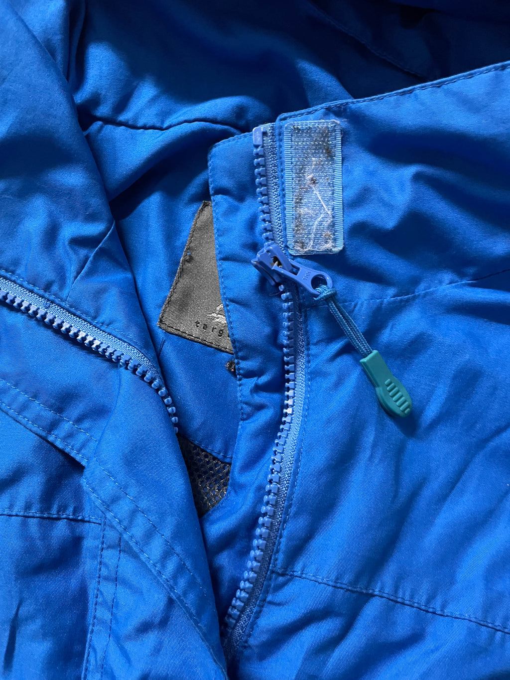 Vintage women's Target Dry blue polyester waterproof rain coat size 12|L 29 W 20