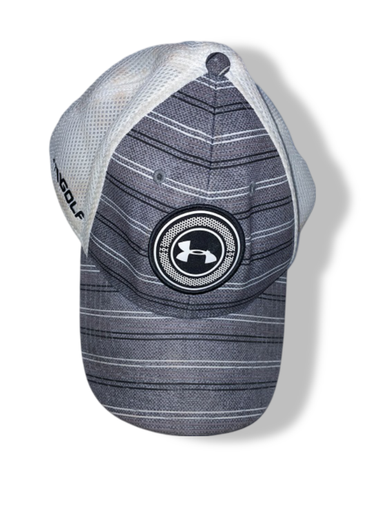 Vintage grey striped Under Armour men's trucker cap| SKU 4949