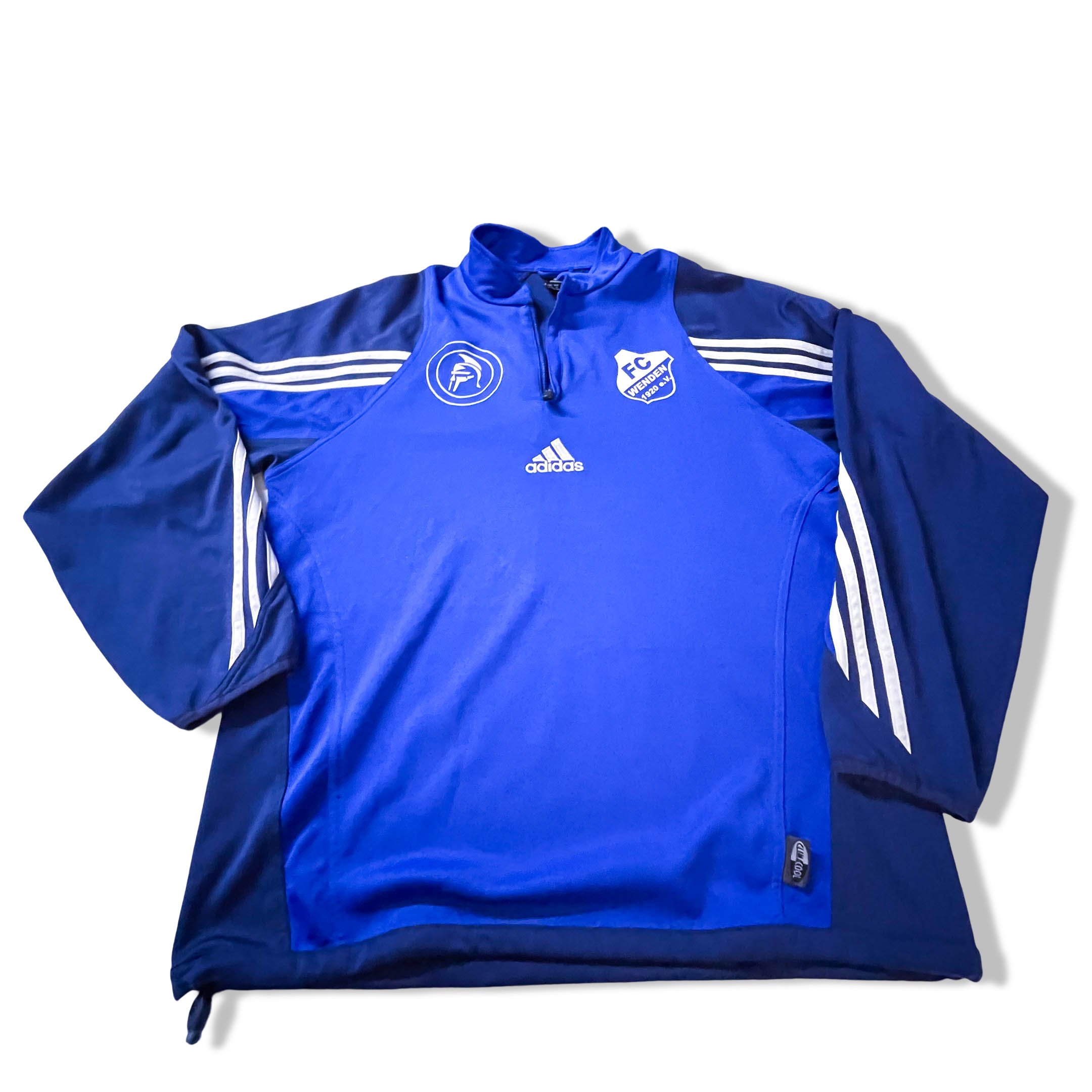 Vintage FC Wenden Adidas climacool blue full zip track jacket in M| L 29 W 21| SKU 2860