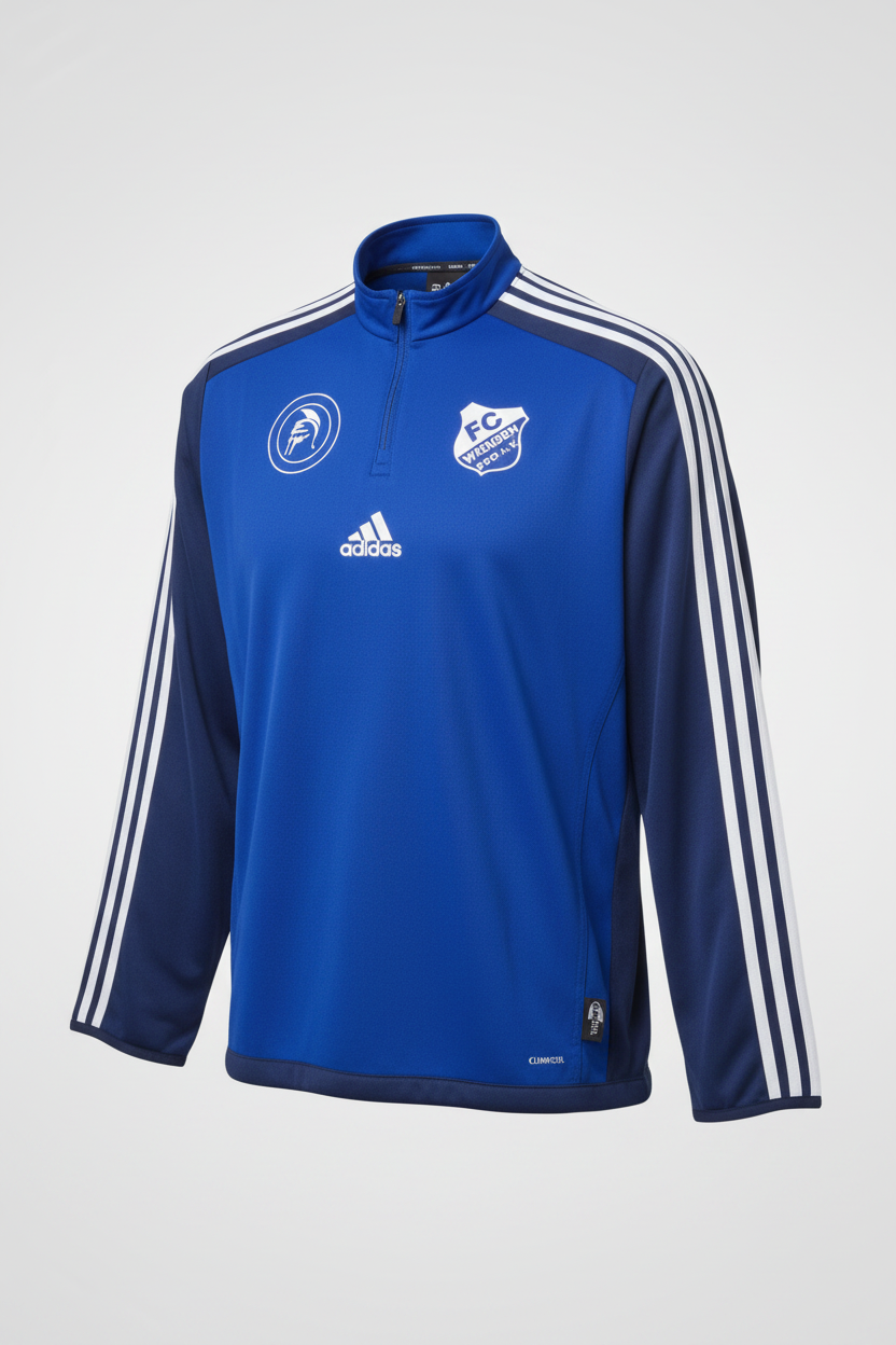 Vintage FC Wenden Adidas climacool blue full zip track jacket in M| L 29 W 21| SKU 2860