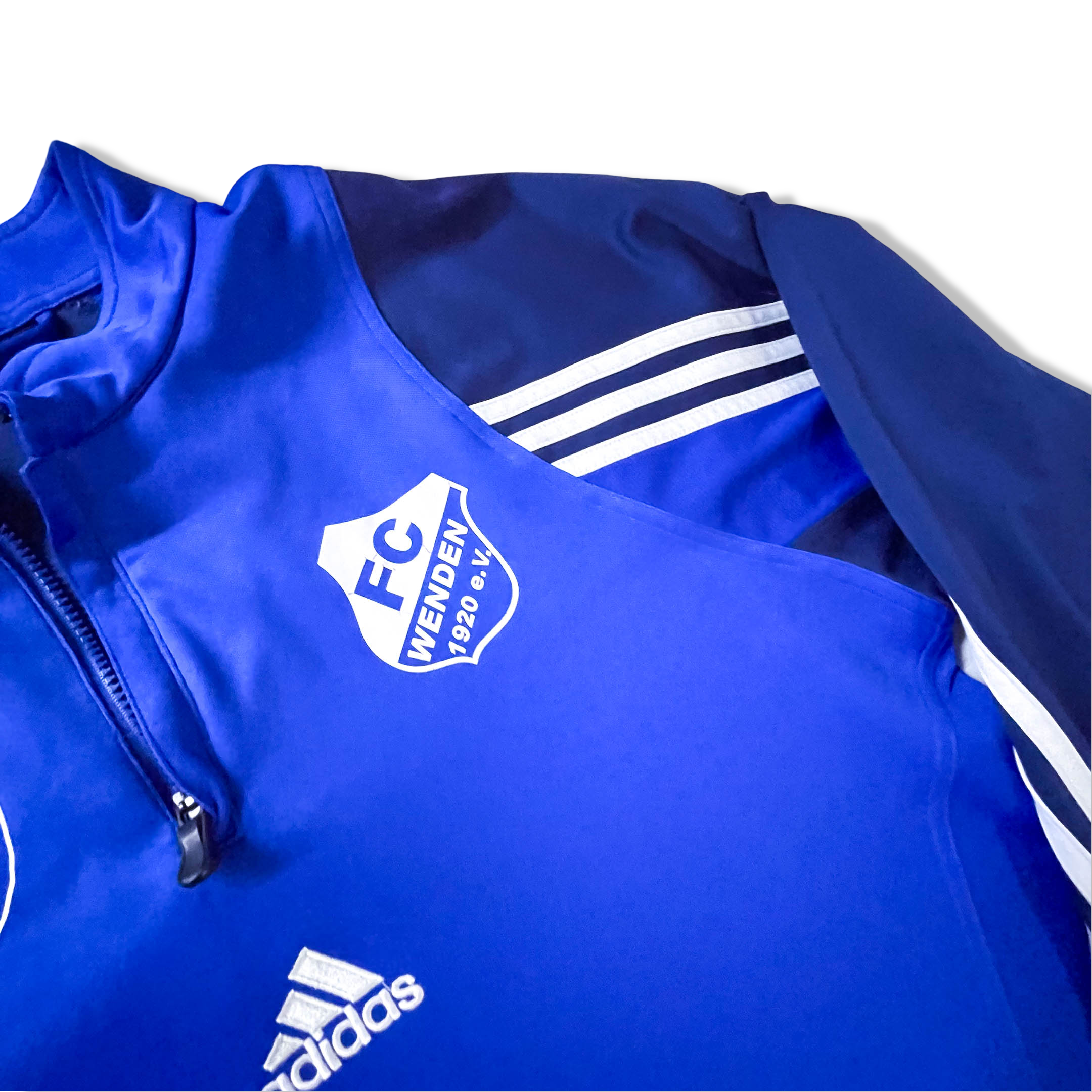 Vintage FC Wenden Adidas climacool blue full zip track jacket in M| L 29 W 21| SKU 2860