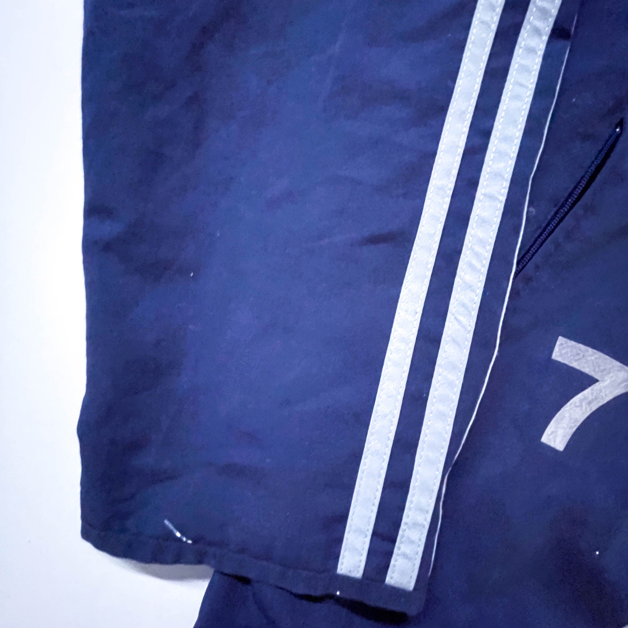 Vintage Adidas ASV blue full zip track top in M|L30 W23|Made in China