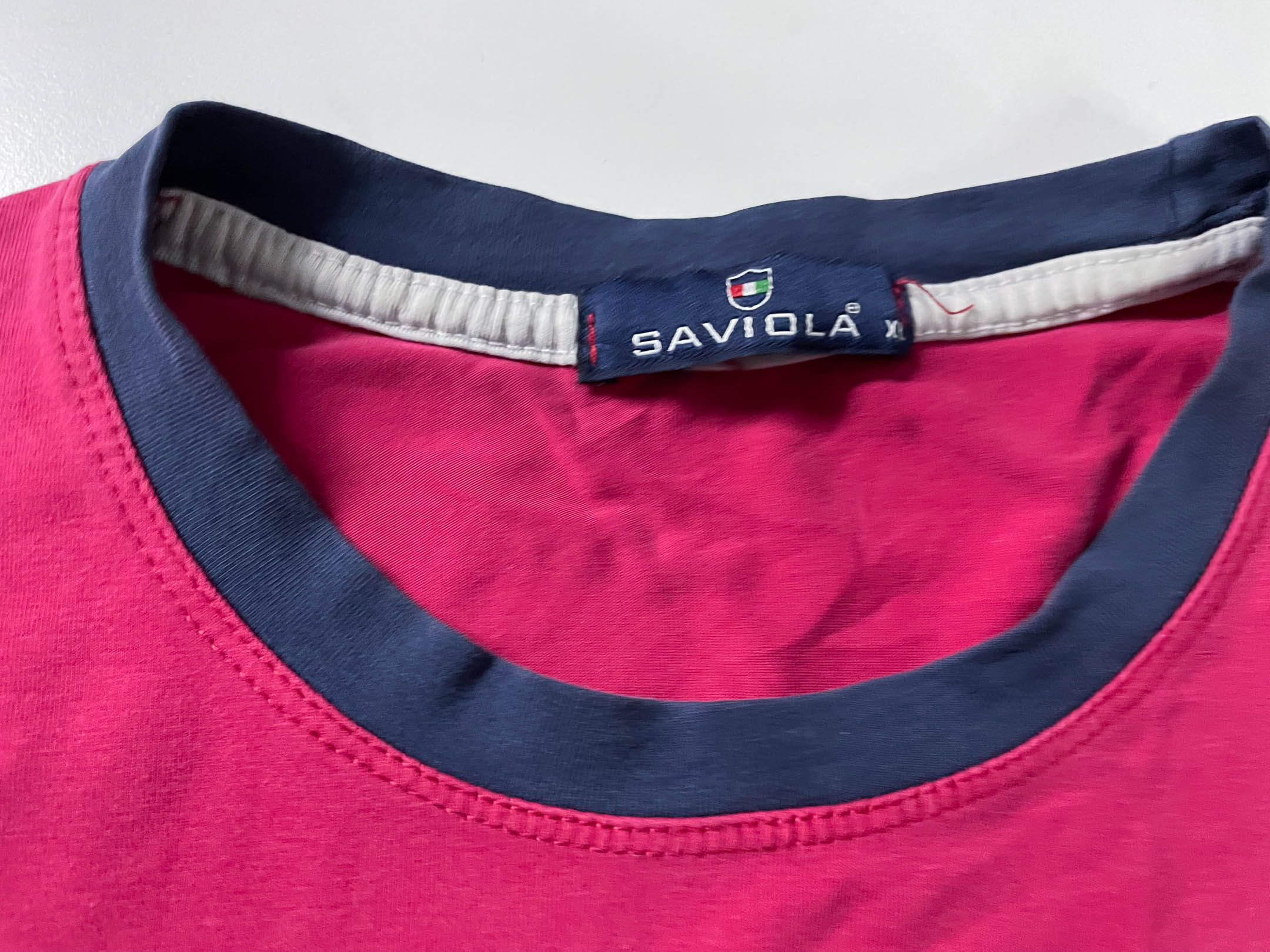 Vintage men's Saviola JPS italia red graphics tees in XL|L26 W18| SKU 4125