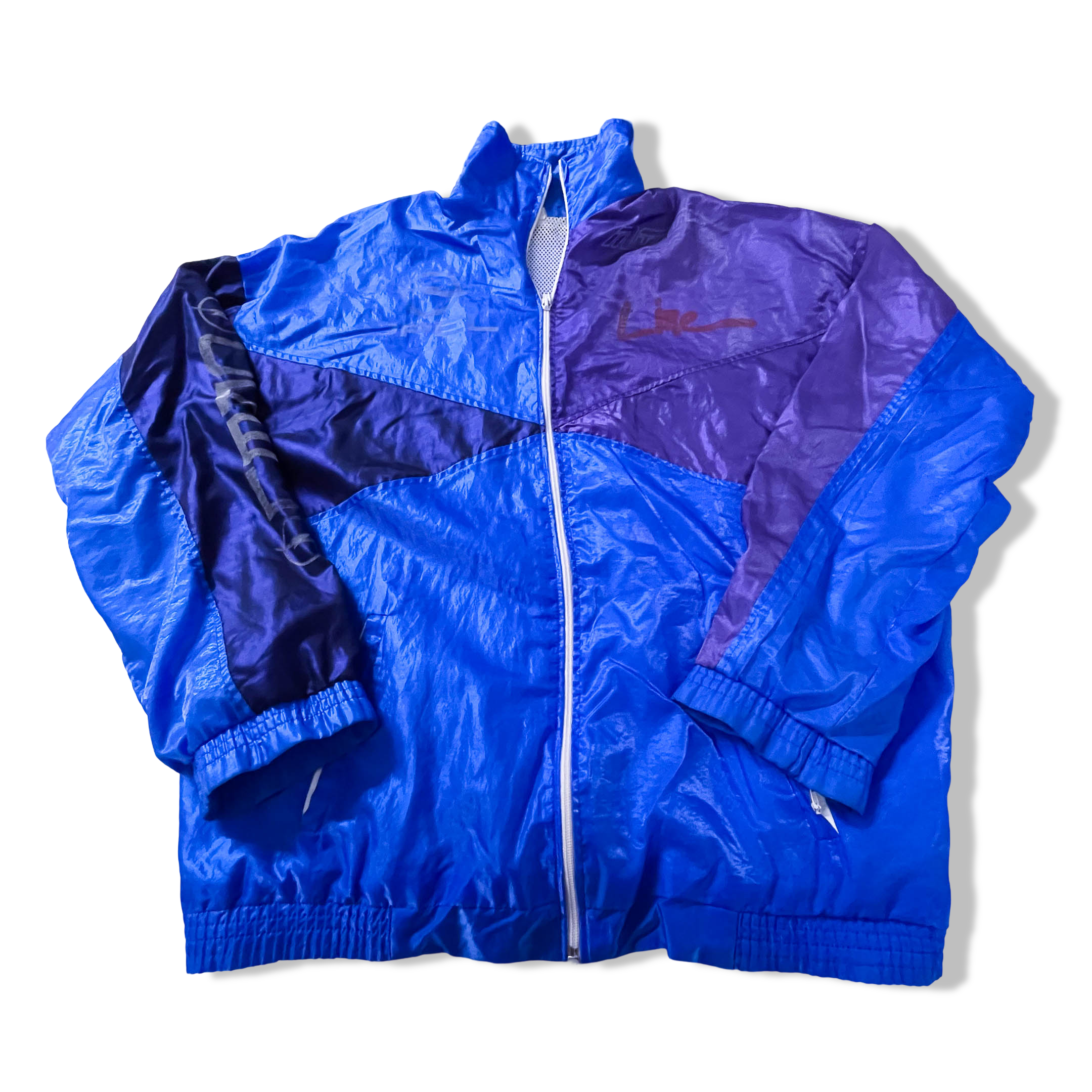 Vintage Opel blue colorblock full zip track top in M|L30 W27|SKU 3870