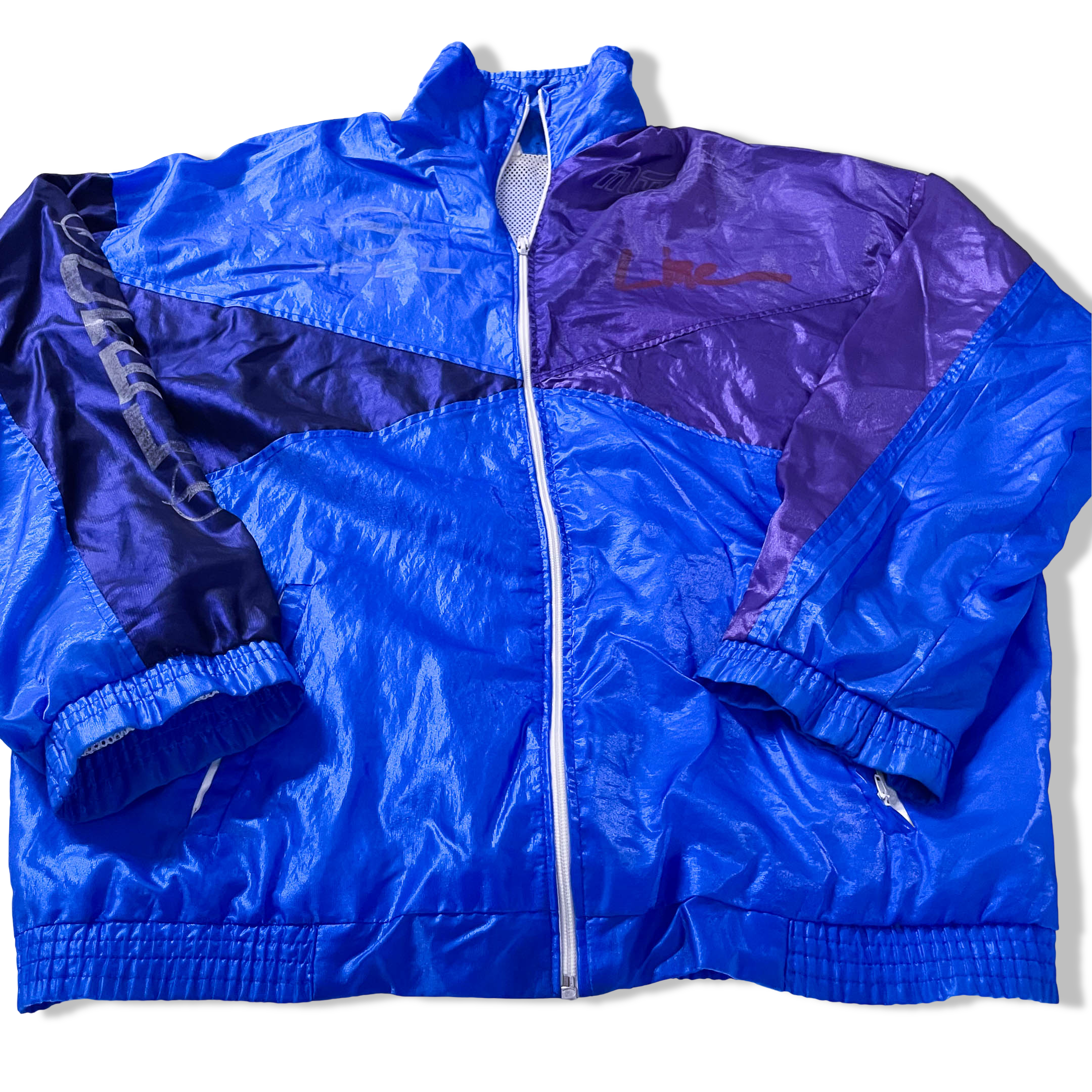 Vintage Opel blue colorblock full zip track top in M|L30 W27|SKU 3870