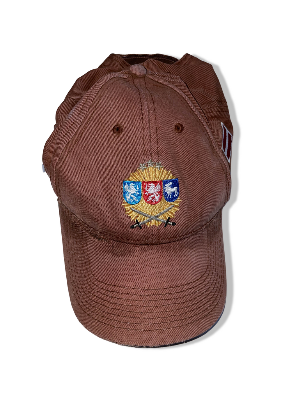 Vintage men's royal coat crest brown baseball cap| SKU 4955