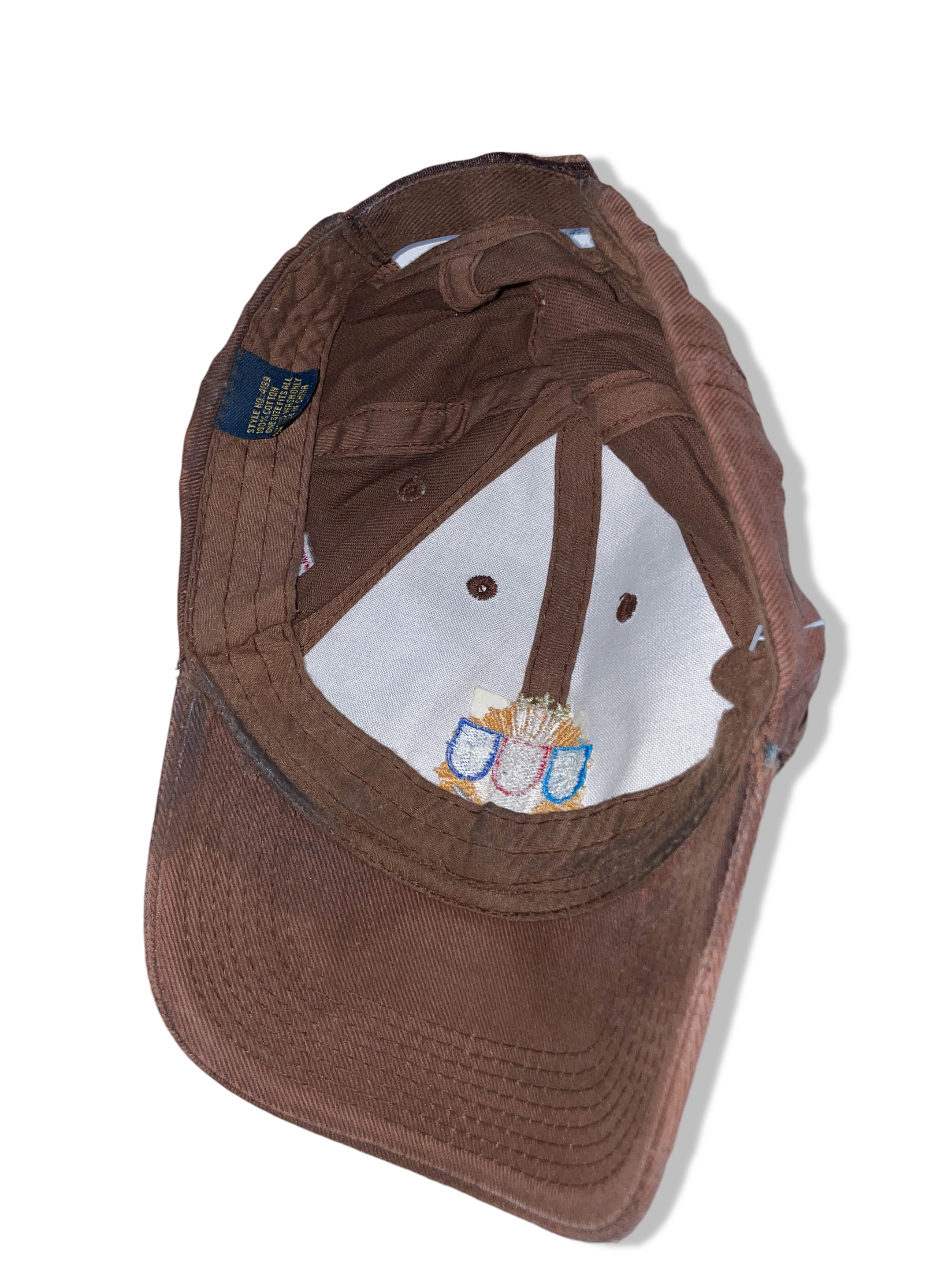 Vintage men's royal coat crest brown baseball cap| SKU 4955