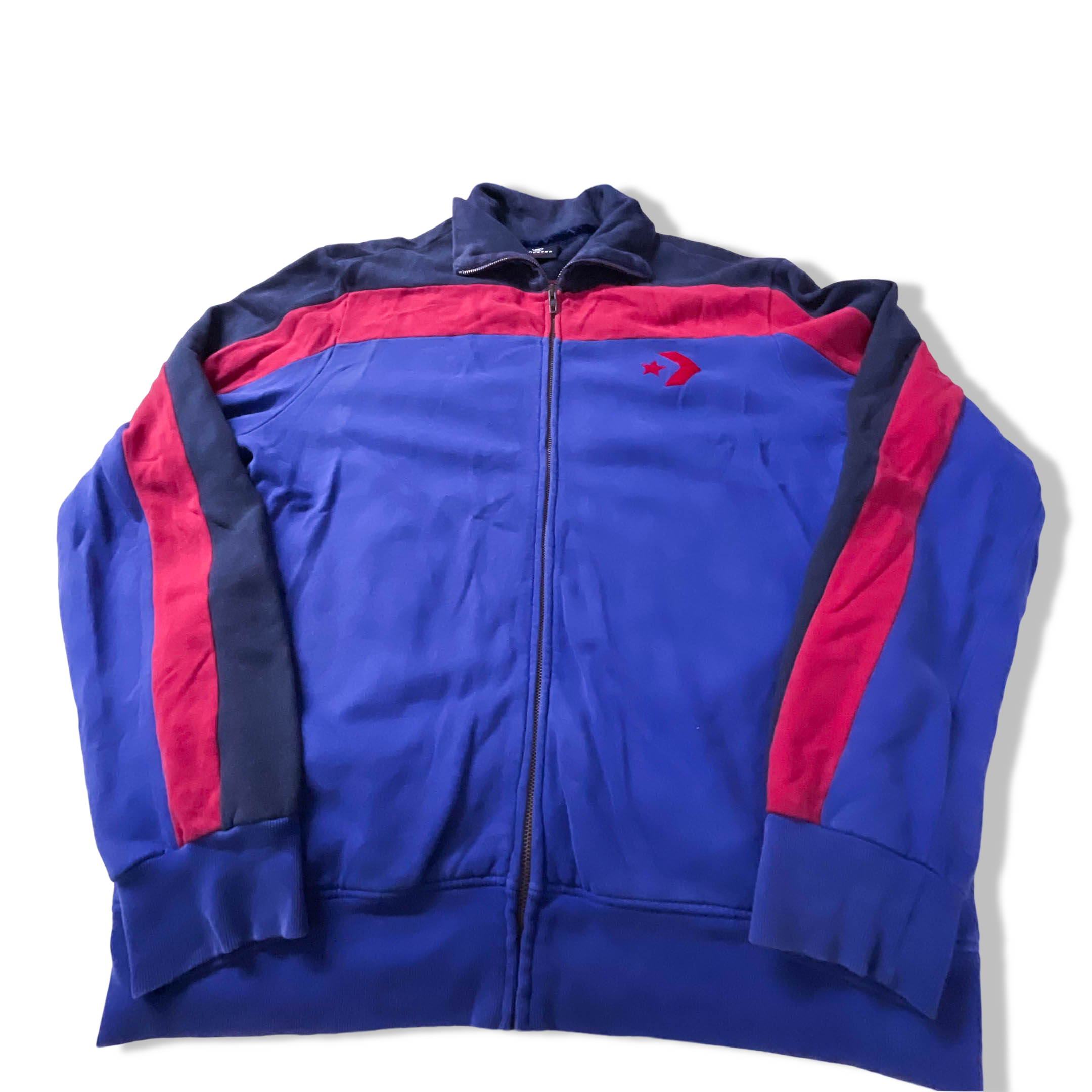 Vintage Men's Converse blue full zip track jacket in XL|L31 W23|SKU 3881
